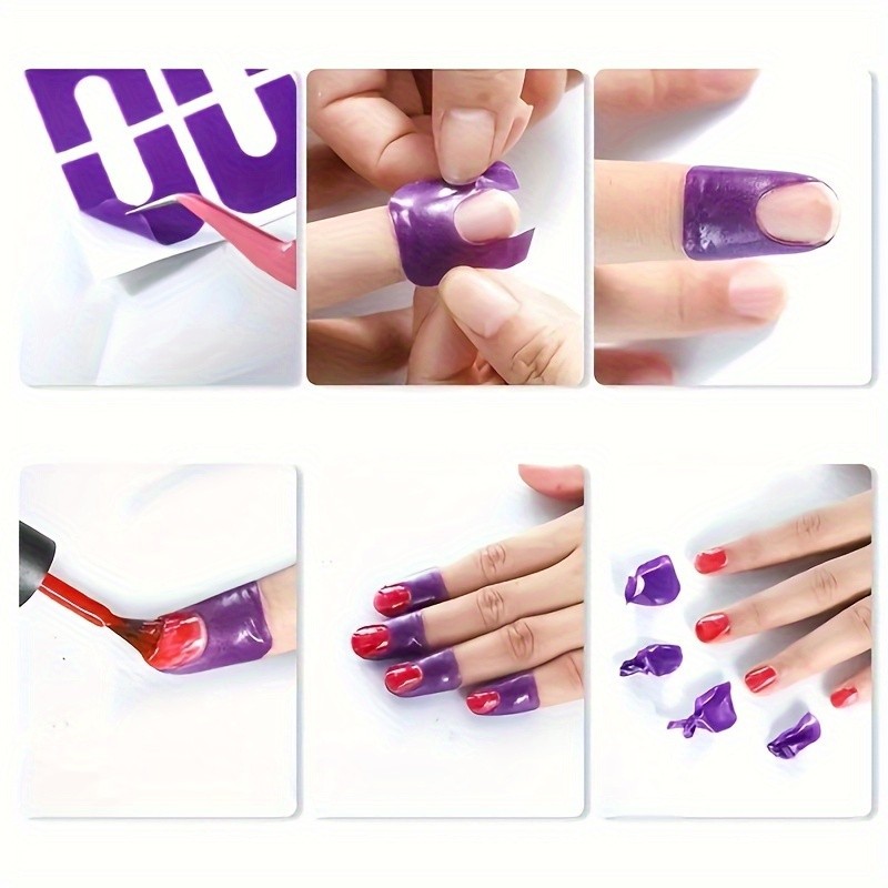 Long Lasting User Friendly Easy to Install 20PCS U-Shaped Nail Polish Protectors