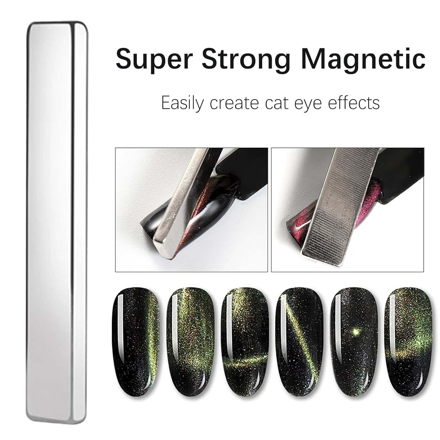 38Pcs Cat Eye Nail Magnet Tool Set, Strong Magnetic Cat Eye Gel Nail Polish Magn