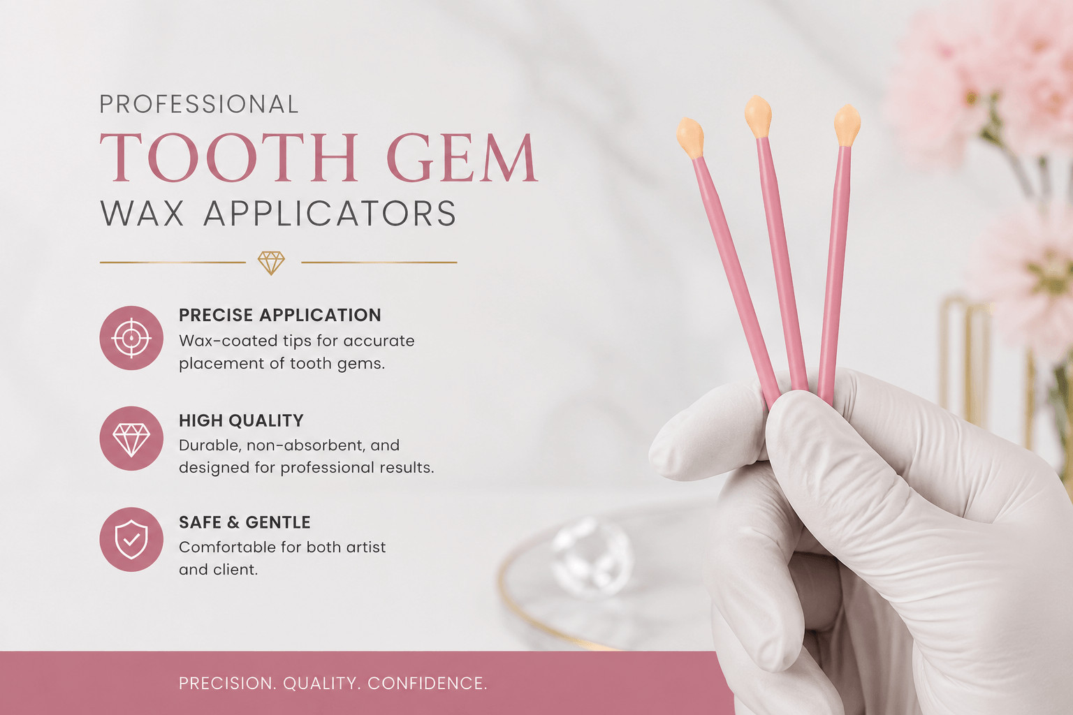 Tooth Gem Wax Applicator Picker Tool for Crystals Dental Gems Jewelry