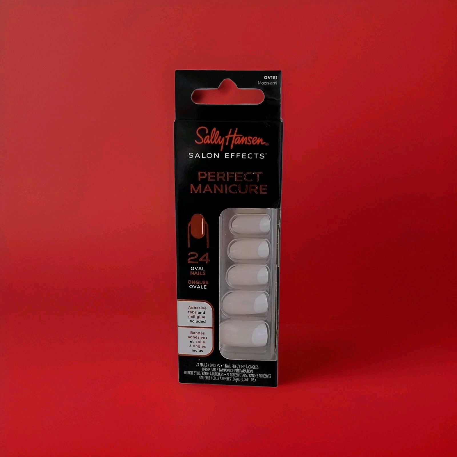 Sally Hansen SALON EFFECTS PERFECT MANICURE 24 OVAL Press-On Nail OV161 MOON-AMI