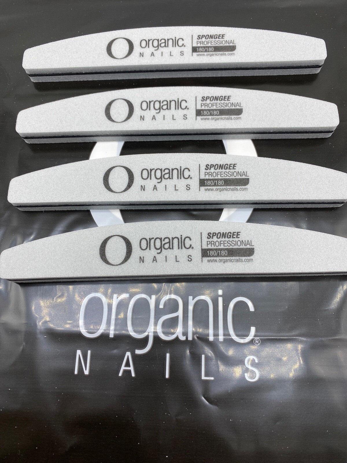 Organic Nails Files Sponge 180/180, Lima Media Luna Sponge 180/180 *4PC*
