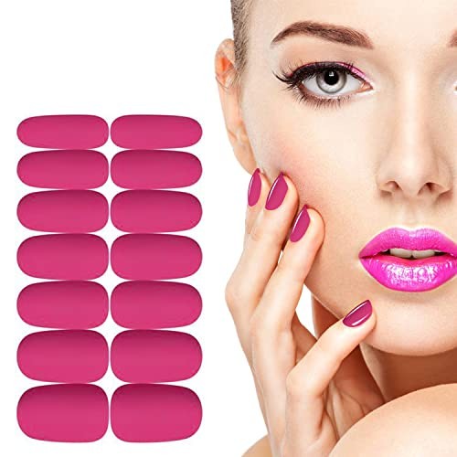 224 Pieces 16 Sheets Stick On Nail Polish Strips Nail Matte Color Nail Strips