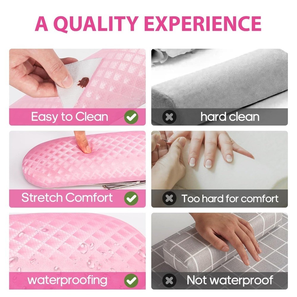 Professional Microfiber Leather Manicure Hand Pillow Nail Art Desk Station Rest