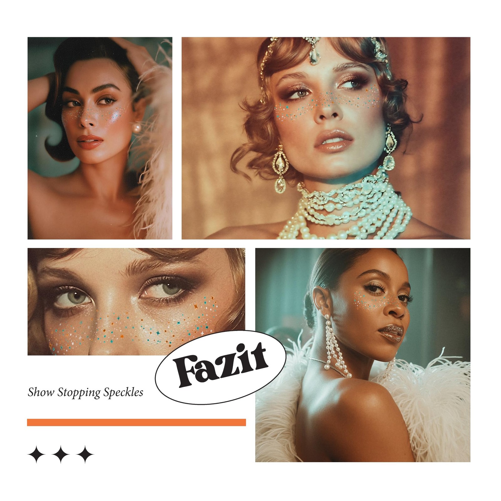 Show Stopping Speckles Glow Up MakeUp Patches Cute Glitter Cosmetic Face