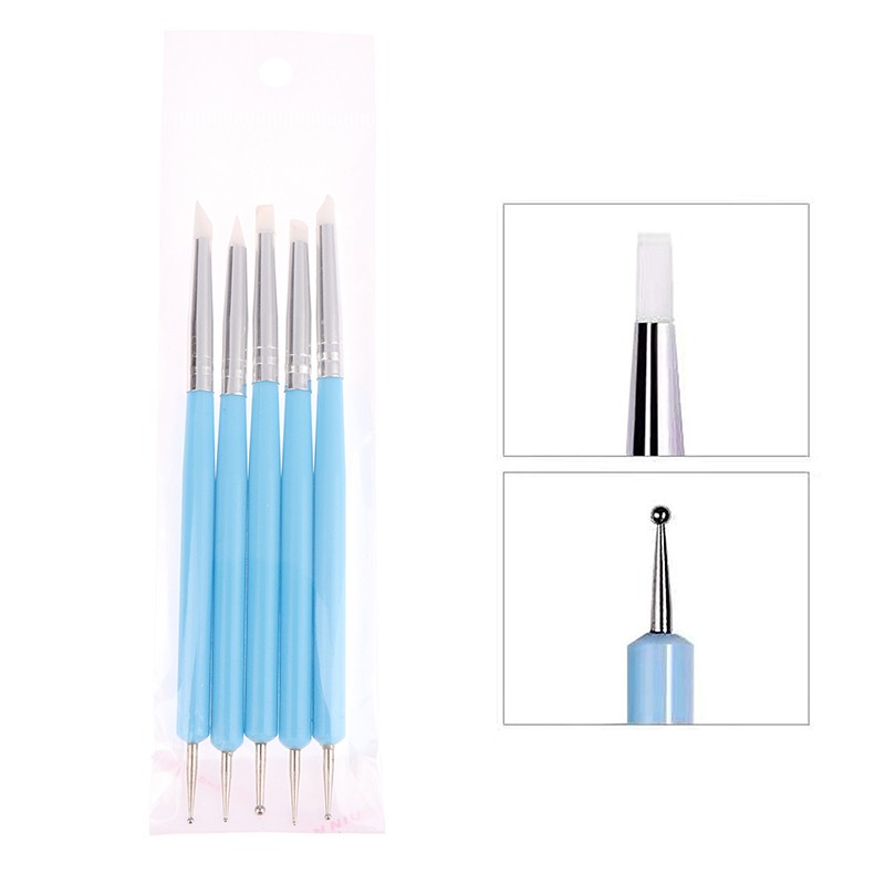 5Pcs Double-Ended Dotting Set Art Embossing Ceramic Modeling Tools Pottery
