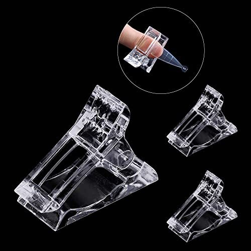 10 Nail Tips Clip Clamps for Poly Nail Gel Quick Building Extension Builder Tool