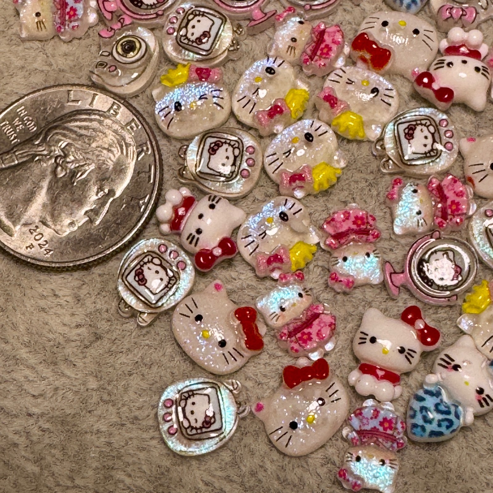 Hello Kitty Mix Flatback Nail Art 50 Pcs Decor Charms Flat back Lot #1