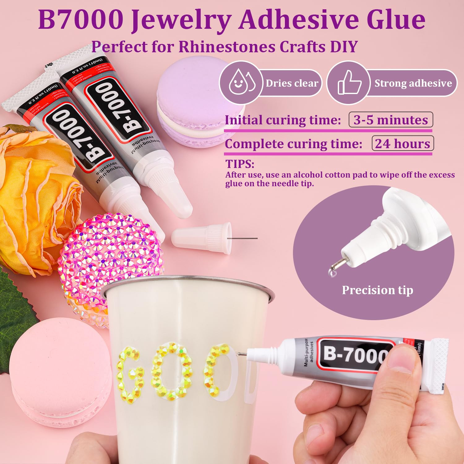 Resin Jelly Rhinestones for Crafting with B7000 Jewelry Glue, 2 Boxes Lemon Yell