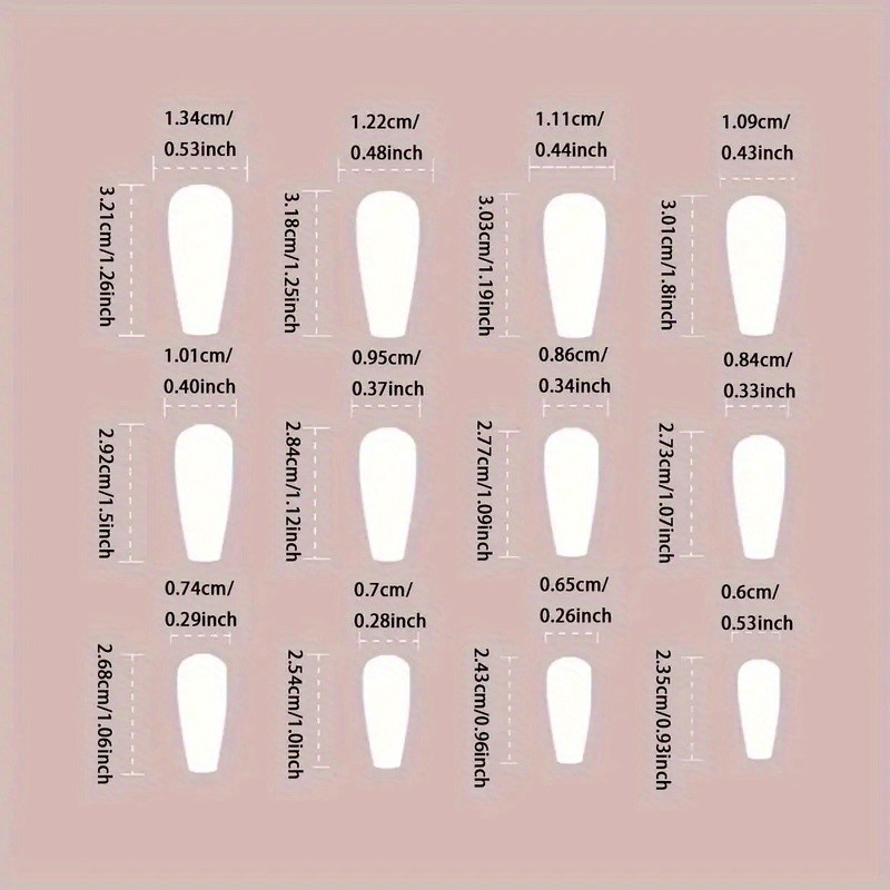 96PCS Rose Butterfly Press on Nails Red Black Elegant False Nail Tips 4 PACK