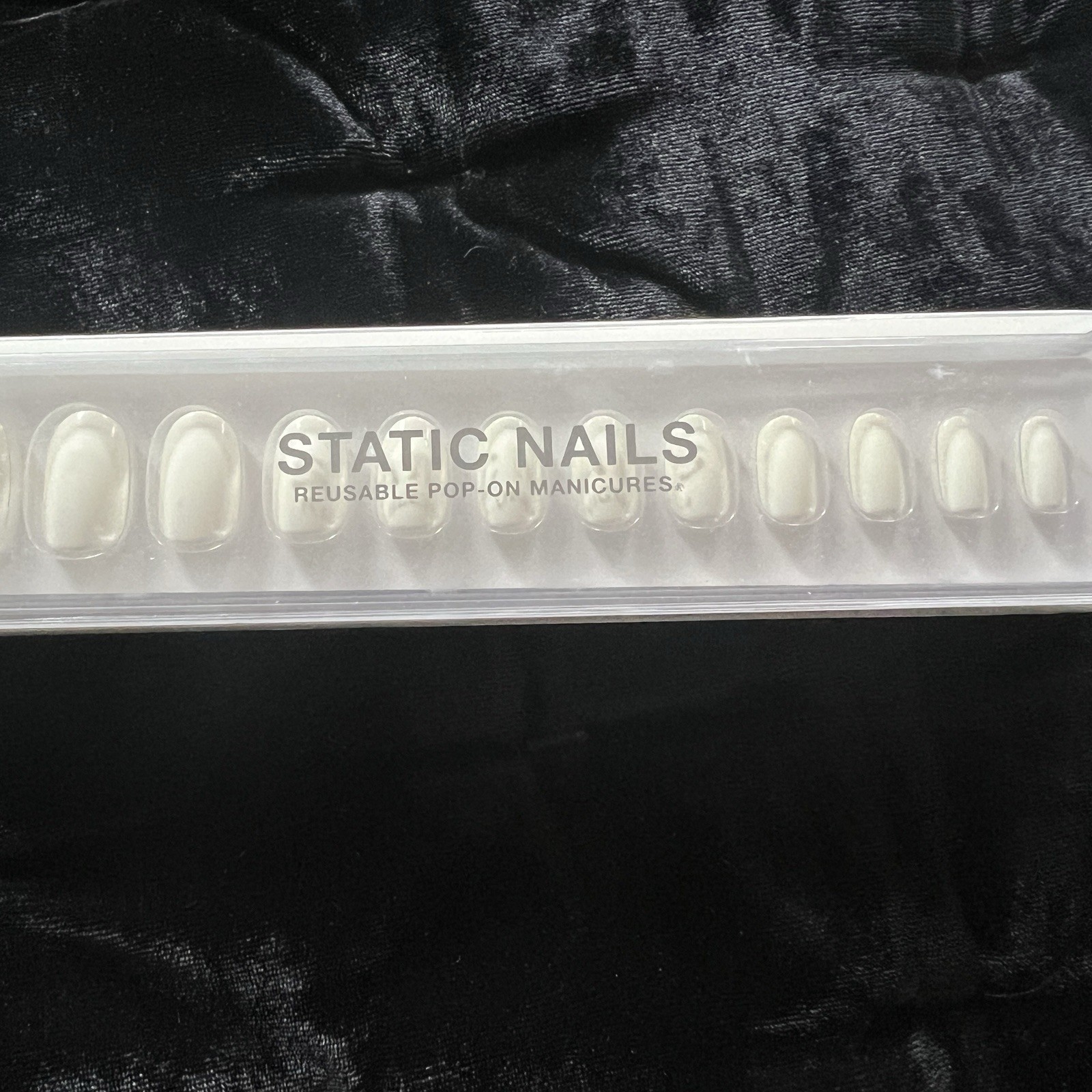 🤍 Static Nails Create Your Own Canvas Round Reusable Pop-On Manicure New In Box