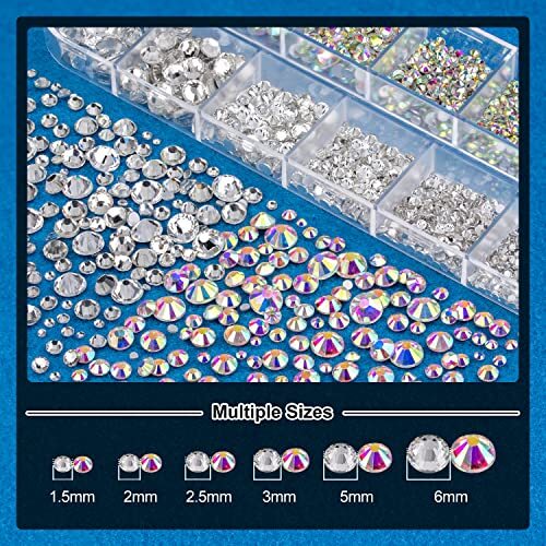 Nail Art Rhinestone Glue Gel&Flatback Gems Accessories Kit, C-01 Gems+ Glue Gel
