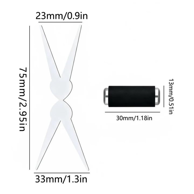 Cat Eye Nail Magnet Tool, 2-In-1 Scissor Shape for French Effect with Cylindrica