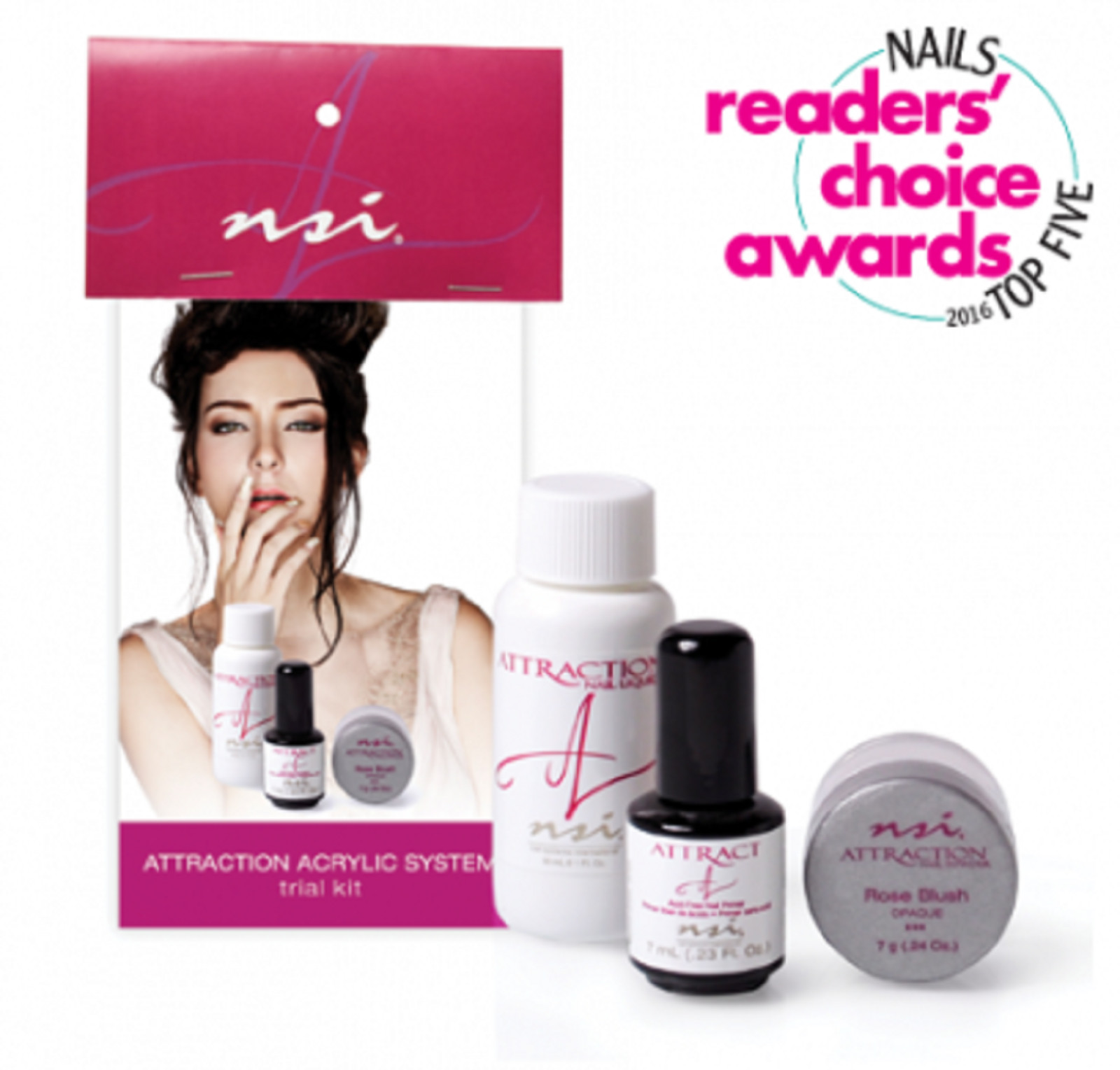 NSI Attraction Nail Acrylic System – Made in USA -Trial Kit !!!.