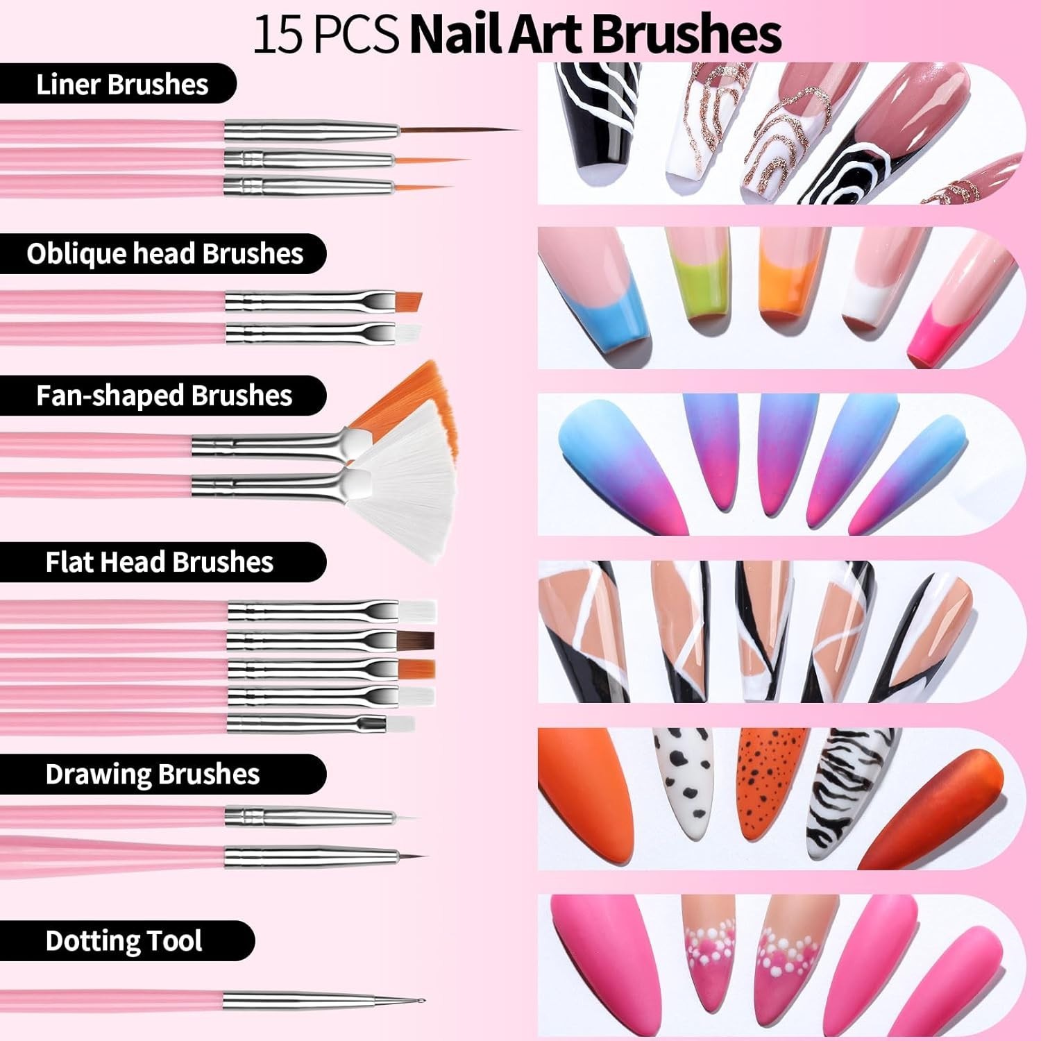 Nail Design Tools, Nail Art Tools, Nail Brush, Nail Art Kit With Nail Stand, …