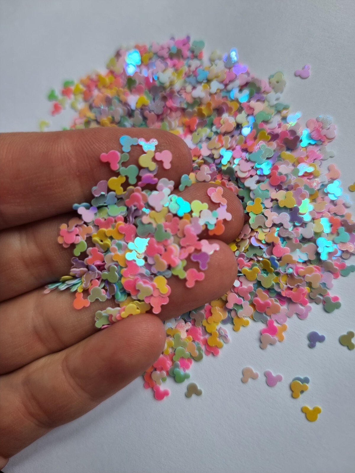 4mm Mouse PVC loose Sequins for Nails resin card making 10g bag mickey mouse