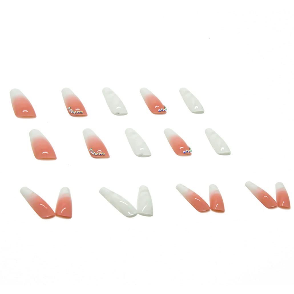 Uñas Postizas Decoradas Acrílicas Falsas 24Pack Colores Pink 🩷