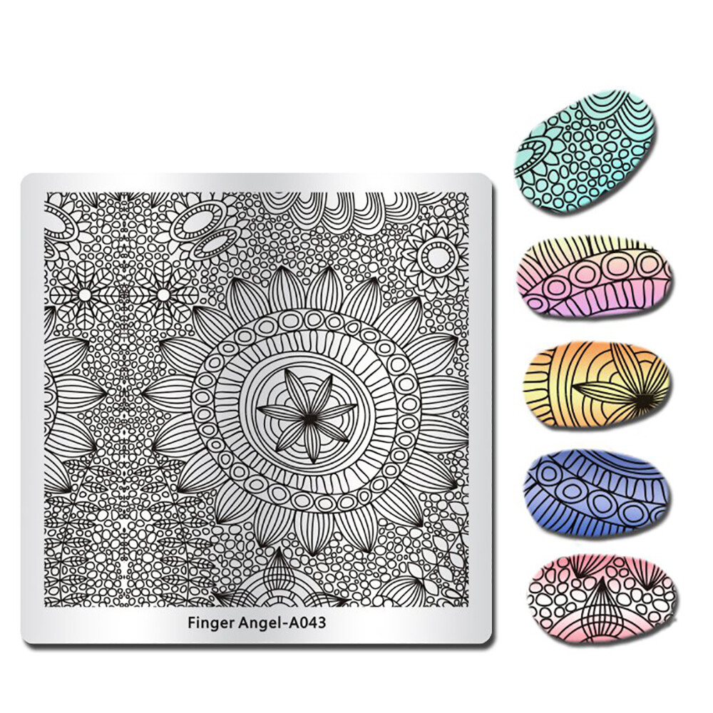 Stamping Nail Art Plate Custom New Fashion Design Template Finger Angel