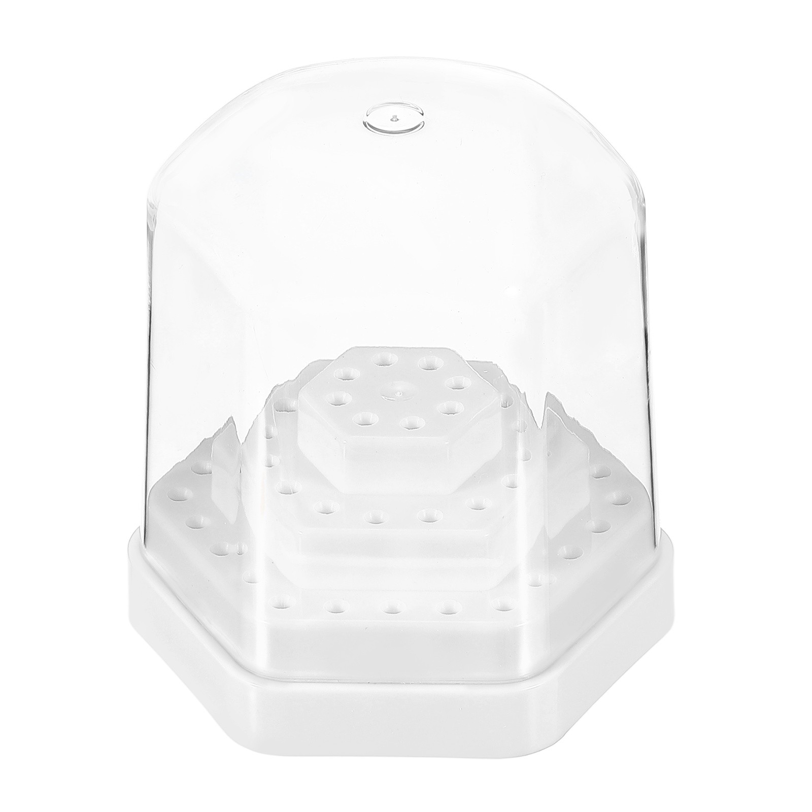 Nail Drill Bits Holder, 48 Holes Large Space Drills Bit Case, White