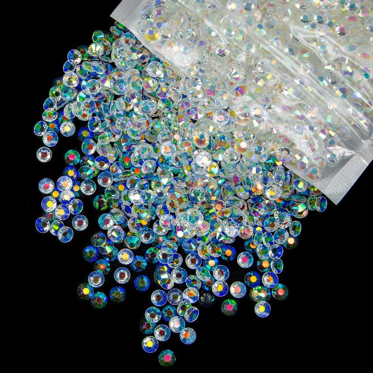 3000PCS 4Mm Transparent Resin Rhinestones for Crafting Flatback Jelly Stones Bul