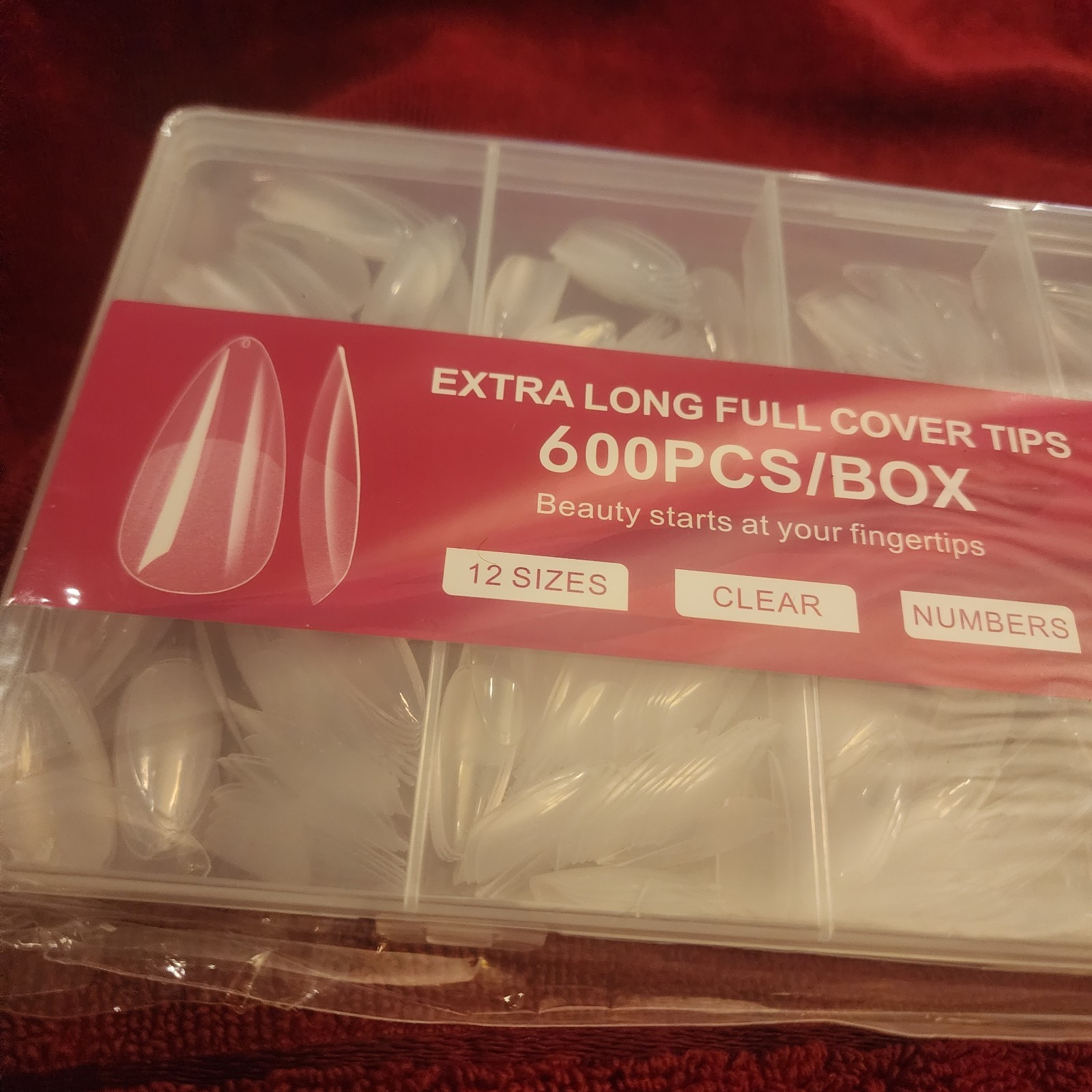 SOFT GEL TIPS – 600 PIECE EXTRA LONG FULL COVER TIPS NEW