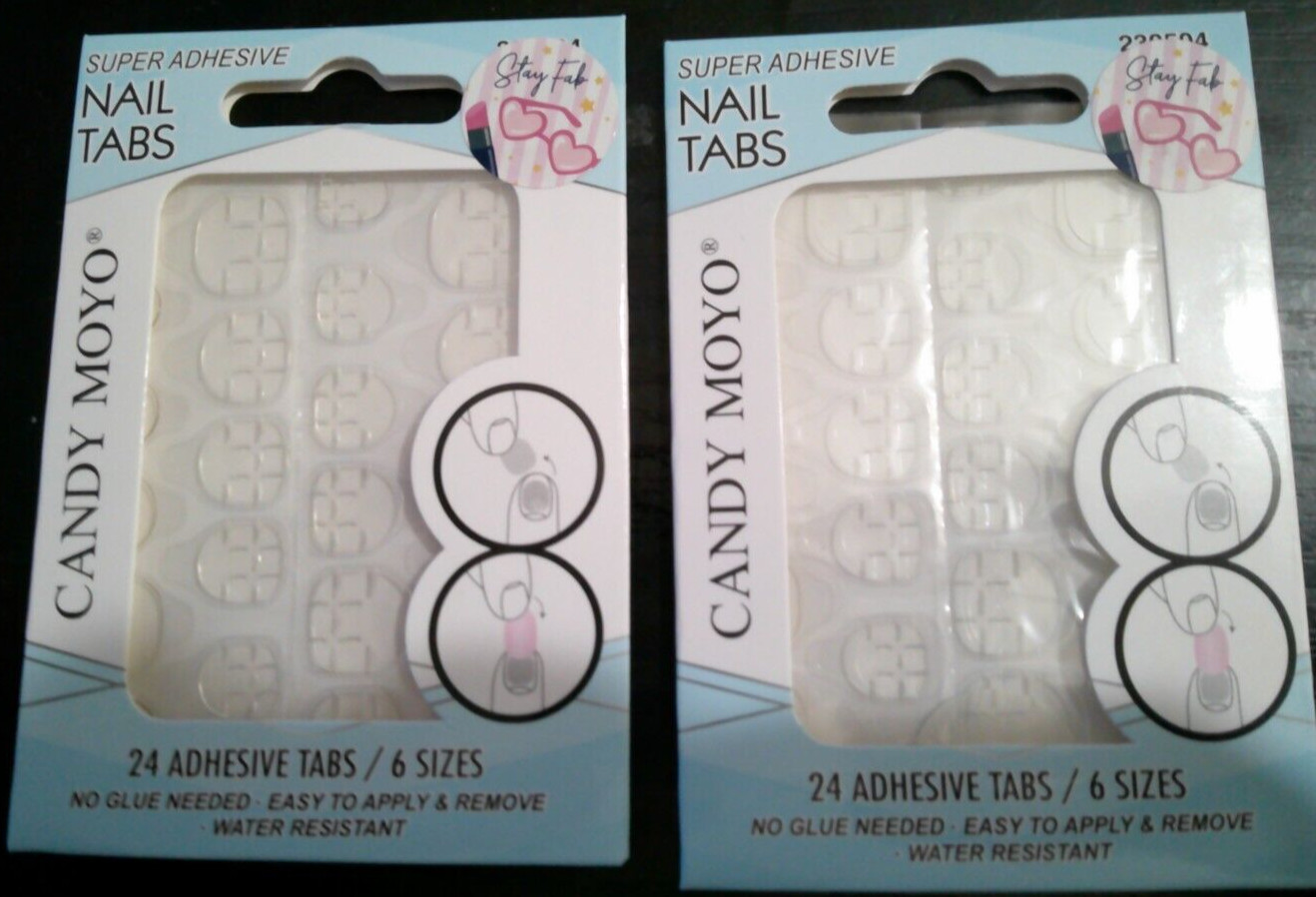 2 NEW packs super adhesive nail tabs press on nail no glue needed easy to apply