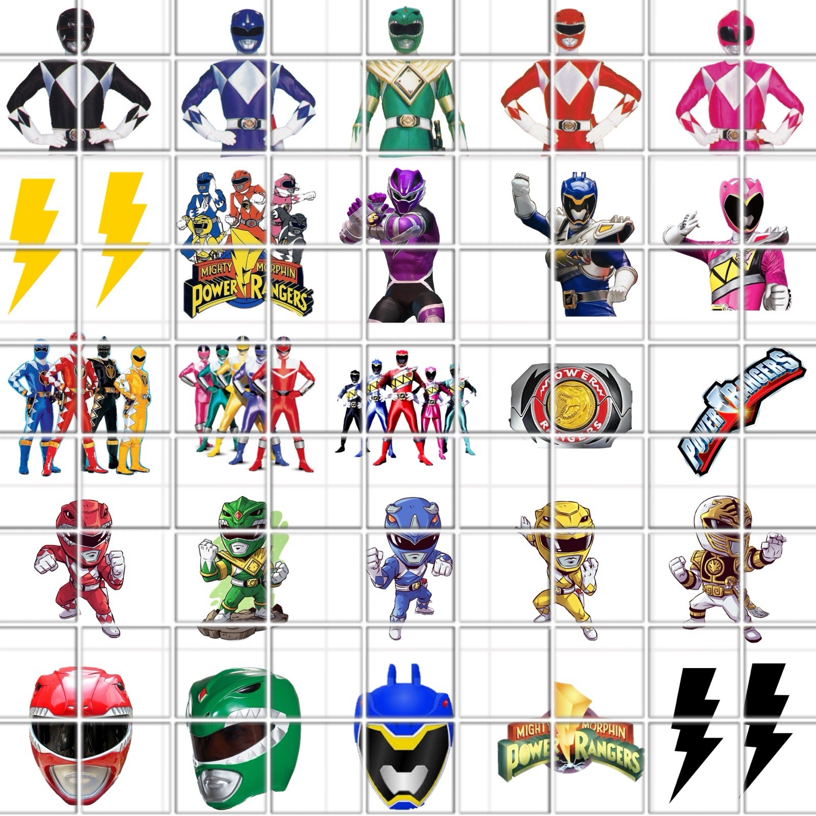 Power Rangers Waterslide Nail Art Decals Set Of 50 Instructions Bonus