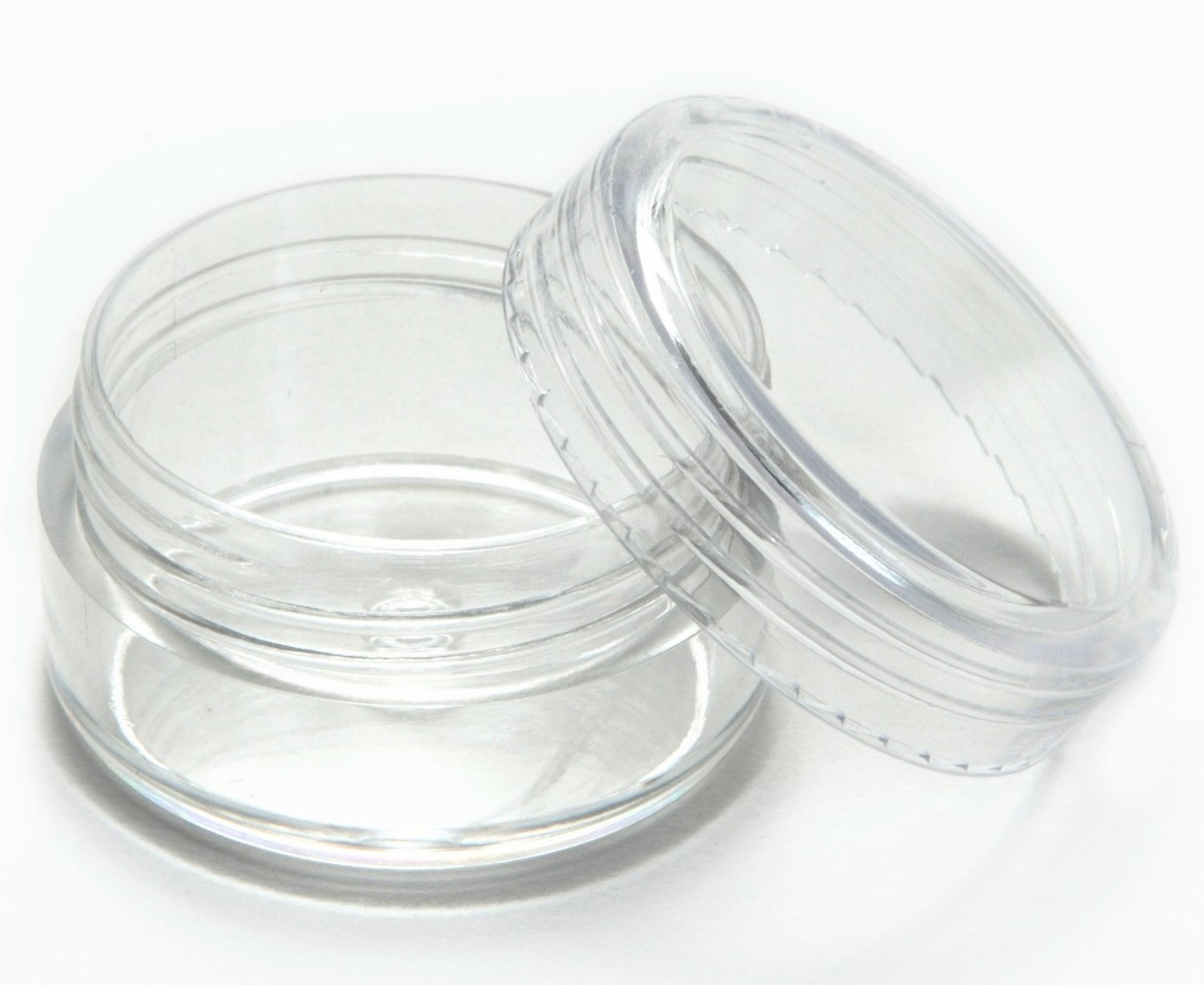 GOGOONLY 50 Empty, Clear, 5 Gram Plastic Pot Jars, Cosmetic Containers, With …