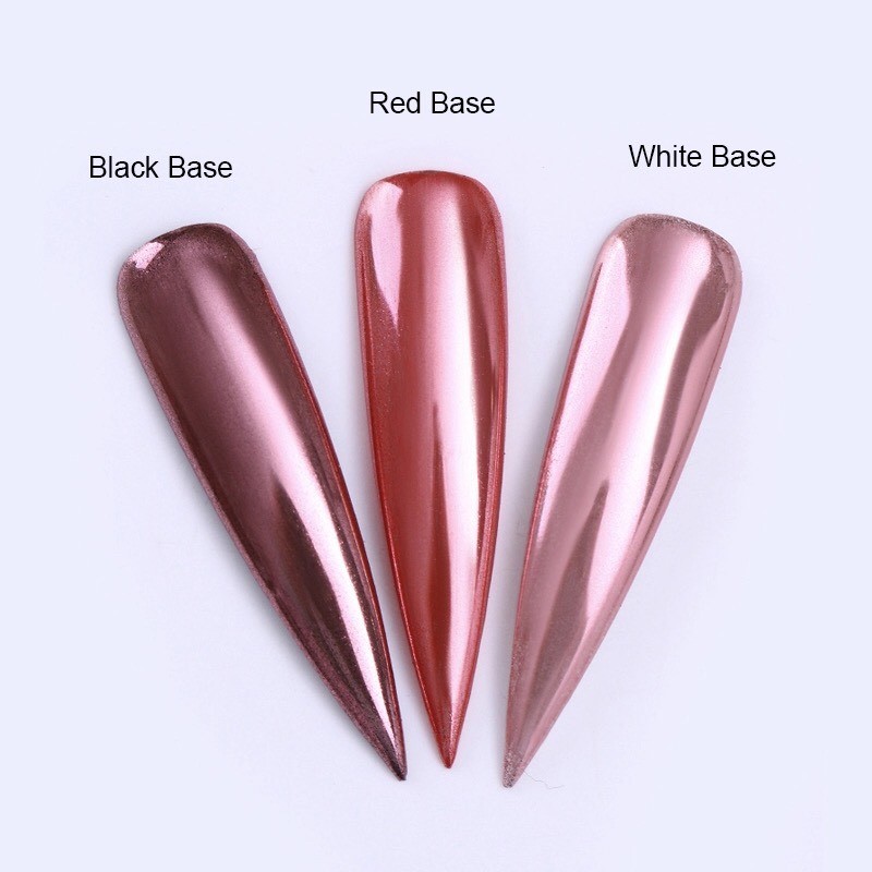 ROSE GOLD CHROME MIRROR POWDER Pigment Nail Art Champagne Shining Effect (GR)