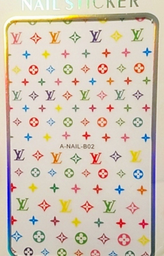 NWT NAIL ART DESIGN SELF-SEAL STICKERS NEONS N°20!