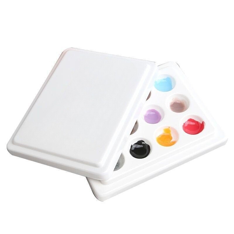 Nail Art Color Palette Dustproof Watercolor Paint Palette Manicure Accessories