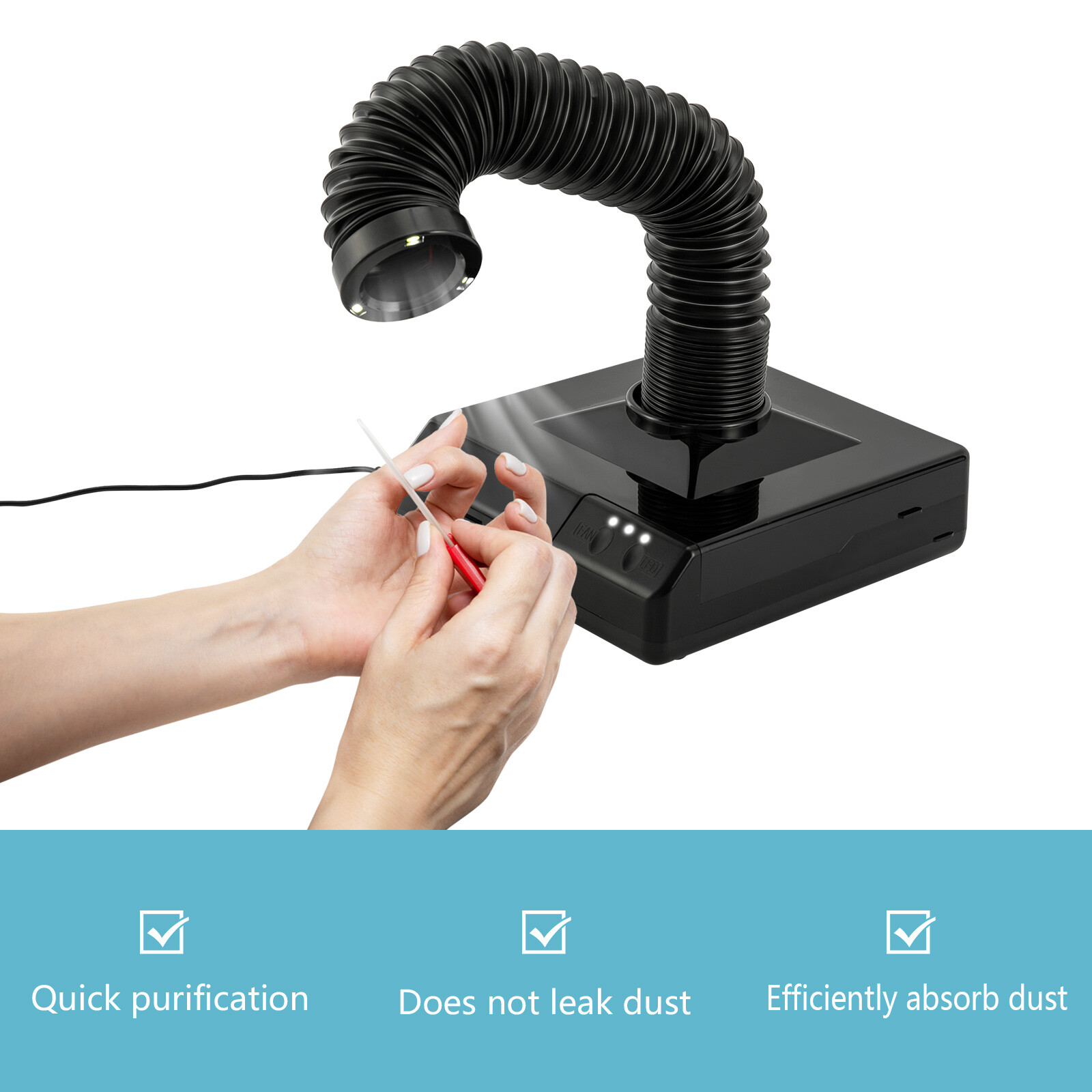 Vacuum Cleaner Dust Collector Nail Art Manicure Dentist’s Dust Clean Tool