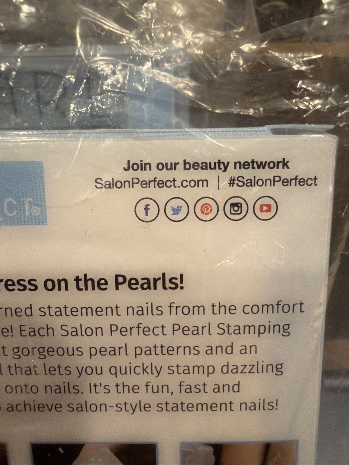 Salon Perfect Pearl Stamping Kit For Nails W/ Faux Pearls & Templates – Set Of 2