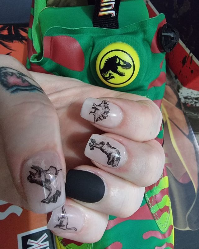 Dinosaur T-Rex Nail Art Decal Sticker Water Transfer Slider – Jurassic Theme