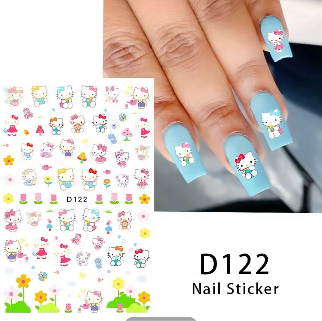 NAIL art 3 sheets HELLO KITTY + US SELLER Free Shipping