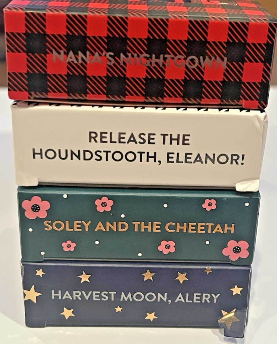 Lot of 4 Red Aspen Nail Dashes Assorted Patterns & Designs Houndstooth and More