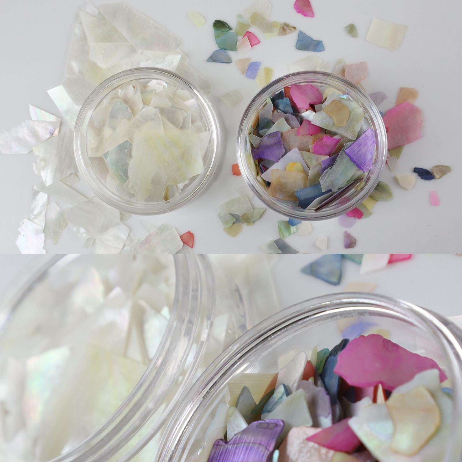 Crushed Shell Fragments Pieces for Nails & Crafts Art Embellishment Abalone