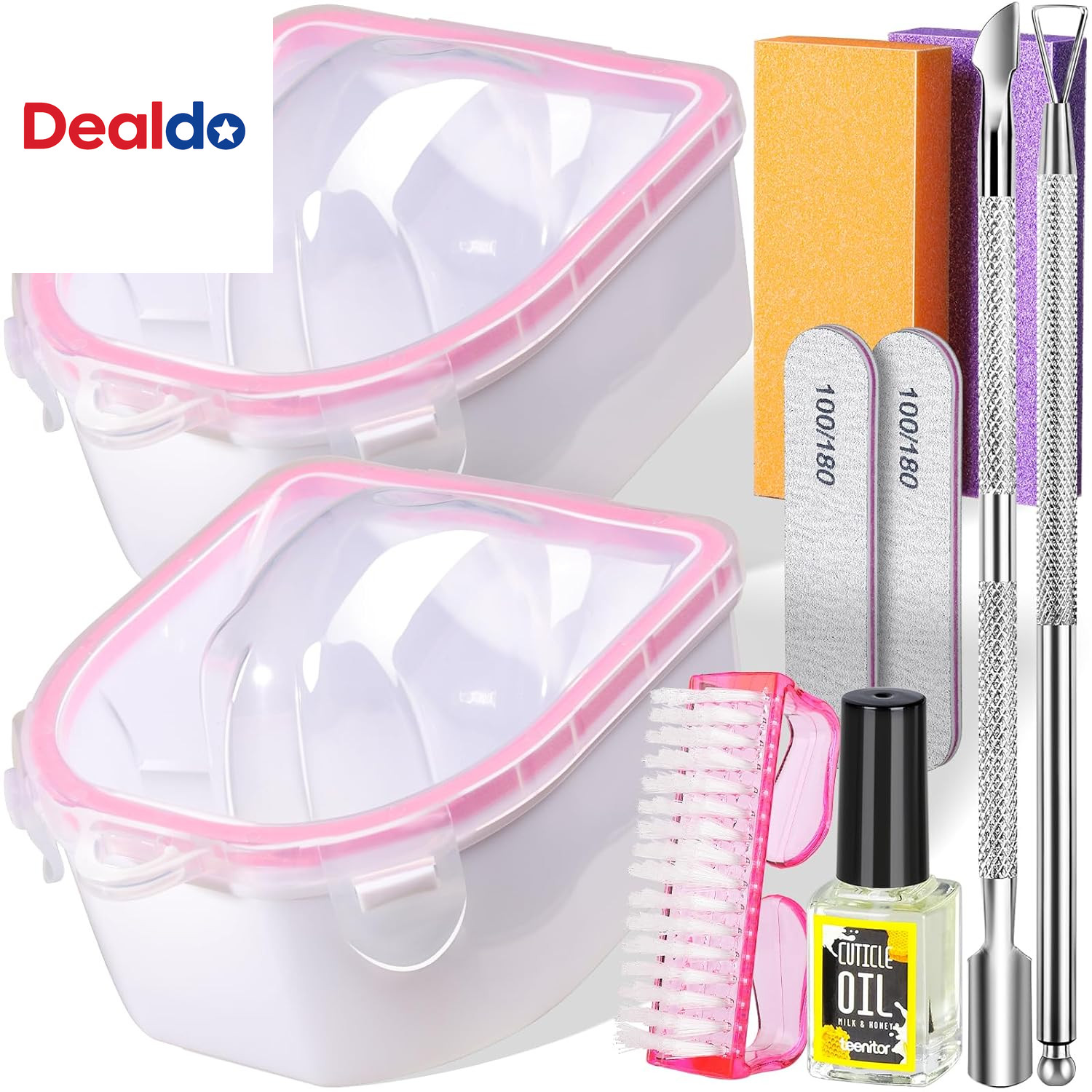 10Pcs Nail Soaking Bowl Kit 2 Soak off Bowl Nail Soaking Bowl Acetone Proof Soak