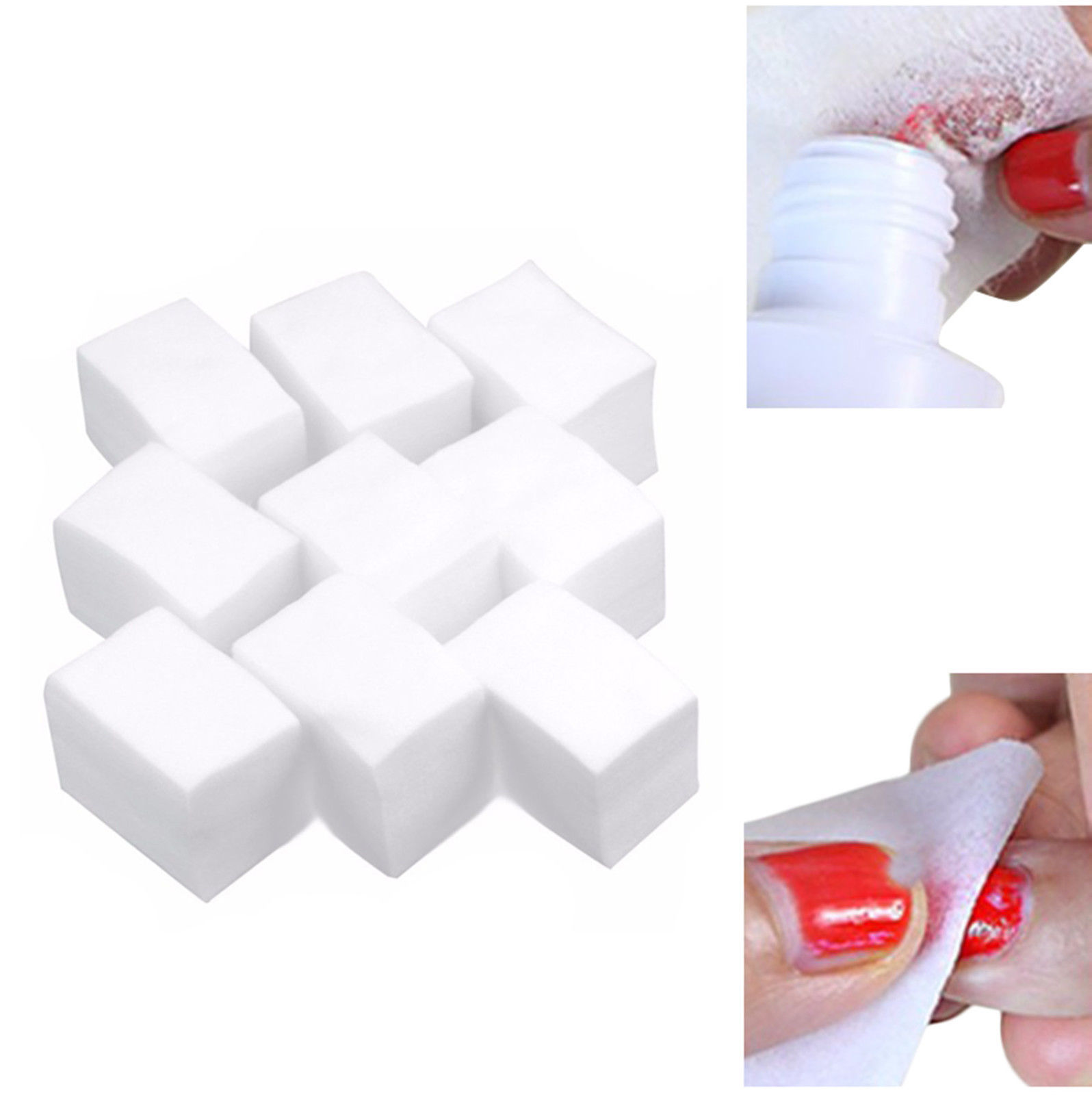 900PC Lint Free Nail Art Wipes Paper Pad Gel Acrylic Tips Polish Remover Cleaner