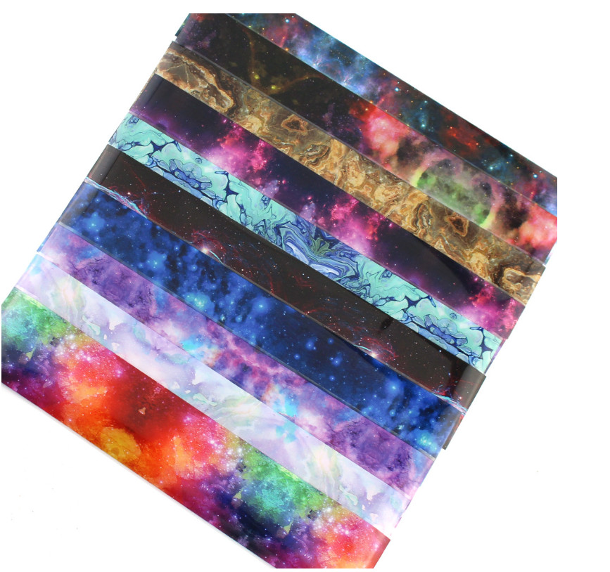 Nail Transfer Sticker Rainbow Sky Nail Art Foil Polish Adhesive Decals NS47