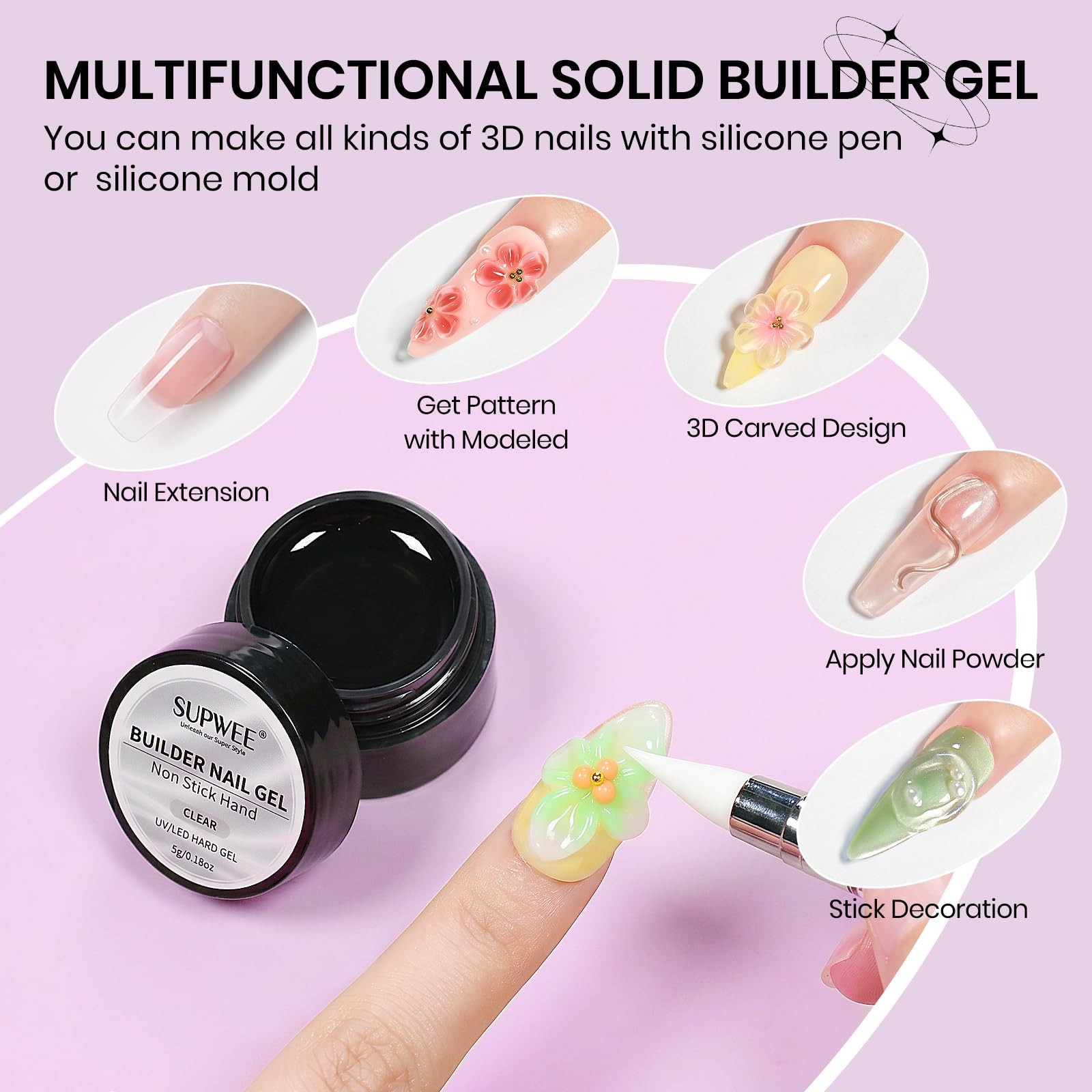 SUPWEE Clear White Sculpting Gel 5g