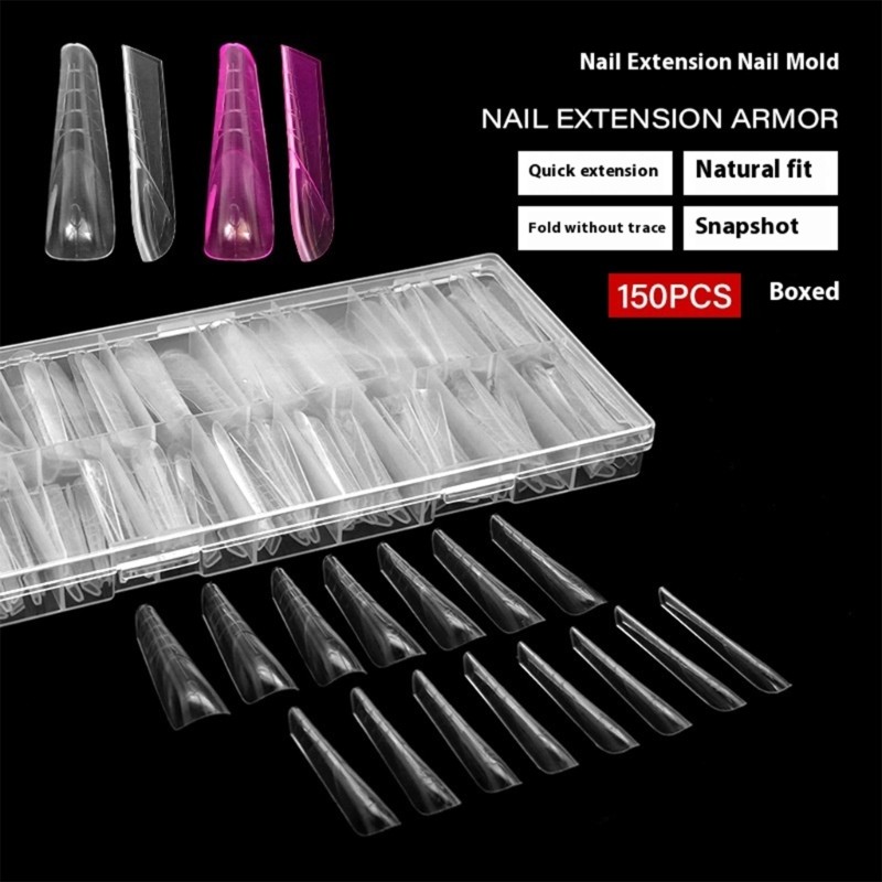 Clear Duals Acrylic Nail System Form UVS Gel Nail Mold Full Cover Fasle Nail Tip