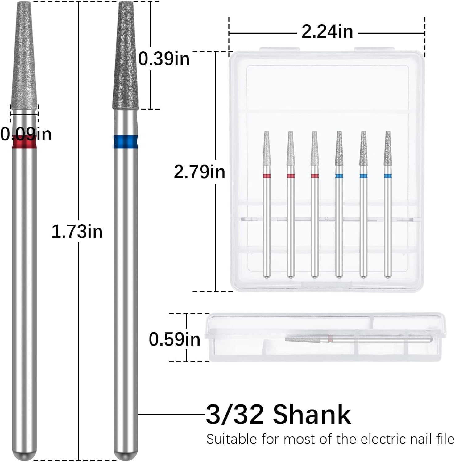 Nail Drill Bits Cuticle Nail Drill Bit Tapered Cuticle Drill Bits