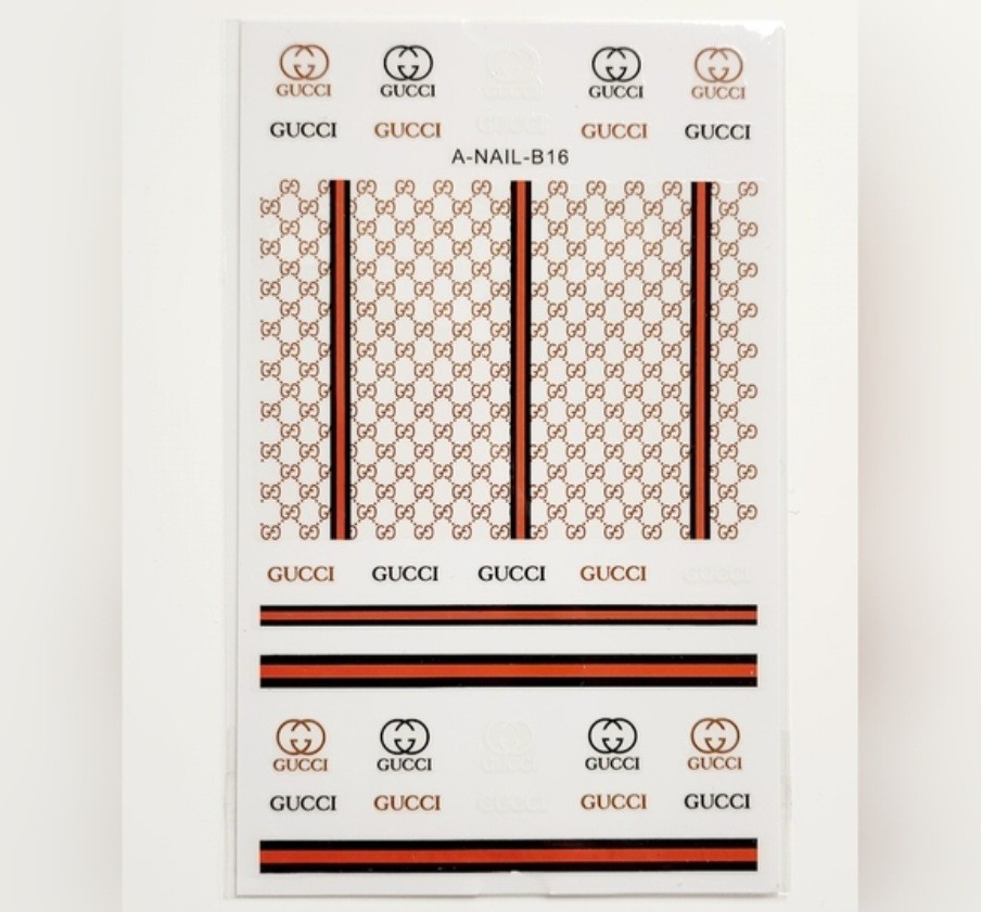 NWT NAIL ART DESIGN SELF-SEAL STICKERS SOLID TAN, RED, WHITE, & BLACK N°31!