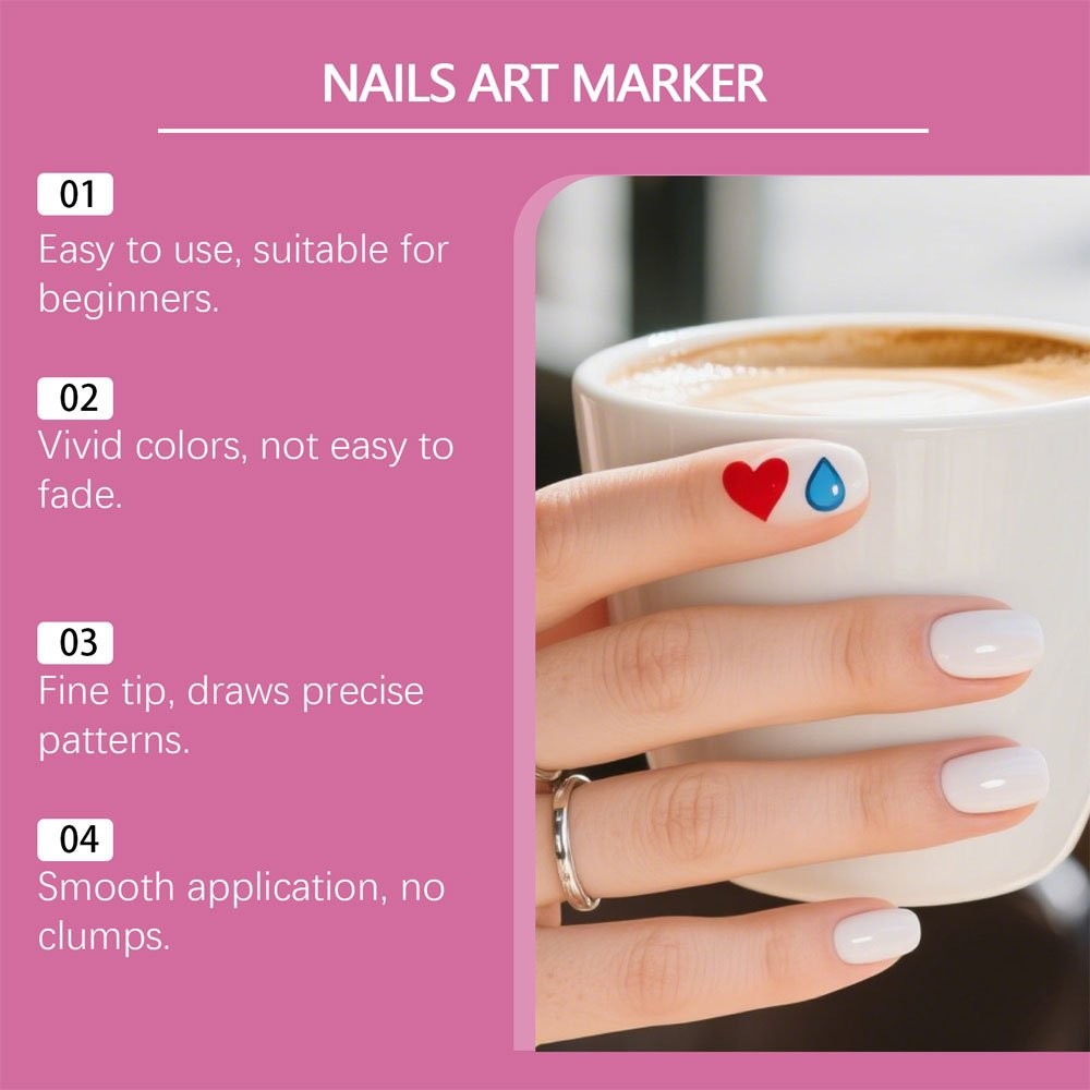 Nail Graffiti Pen for 3D Nail Art DIY Painting Nail Polish Pen Drawing Line ToJQ