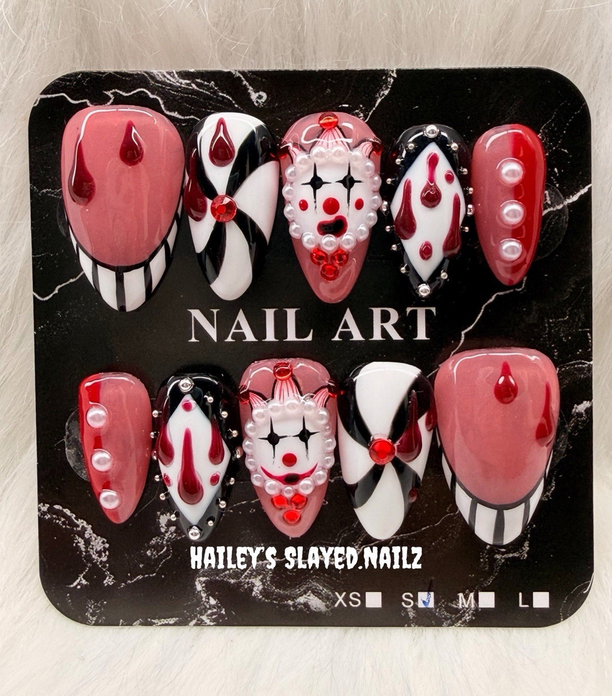 Halloween Acrylic Handmade Medium Full Cover Press-On Nails