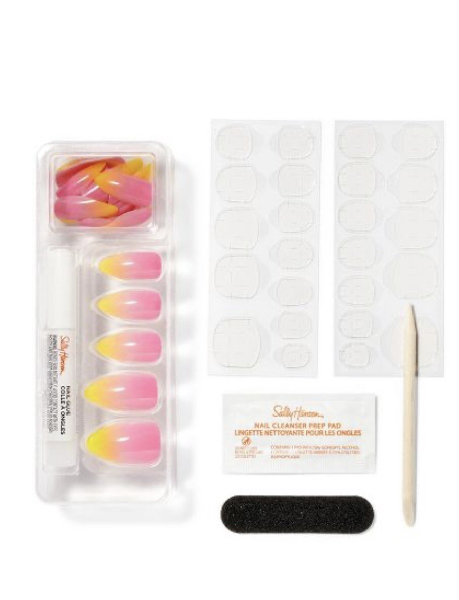 Sally Hanson X Diane Von Furstenberg Adhesive 24 Nails Almond Shape (4 Pack) NWT
