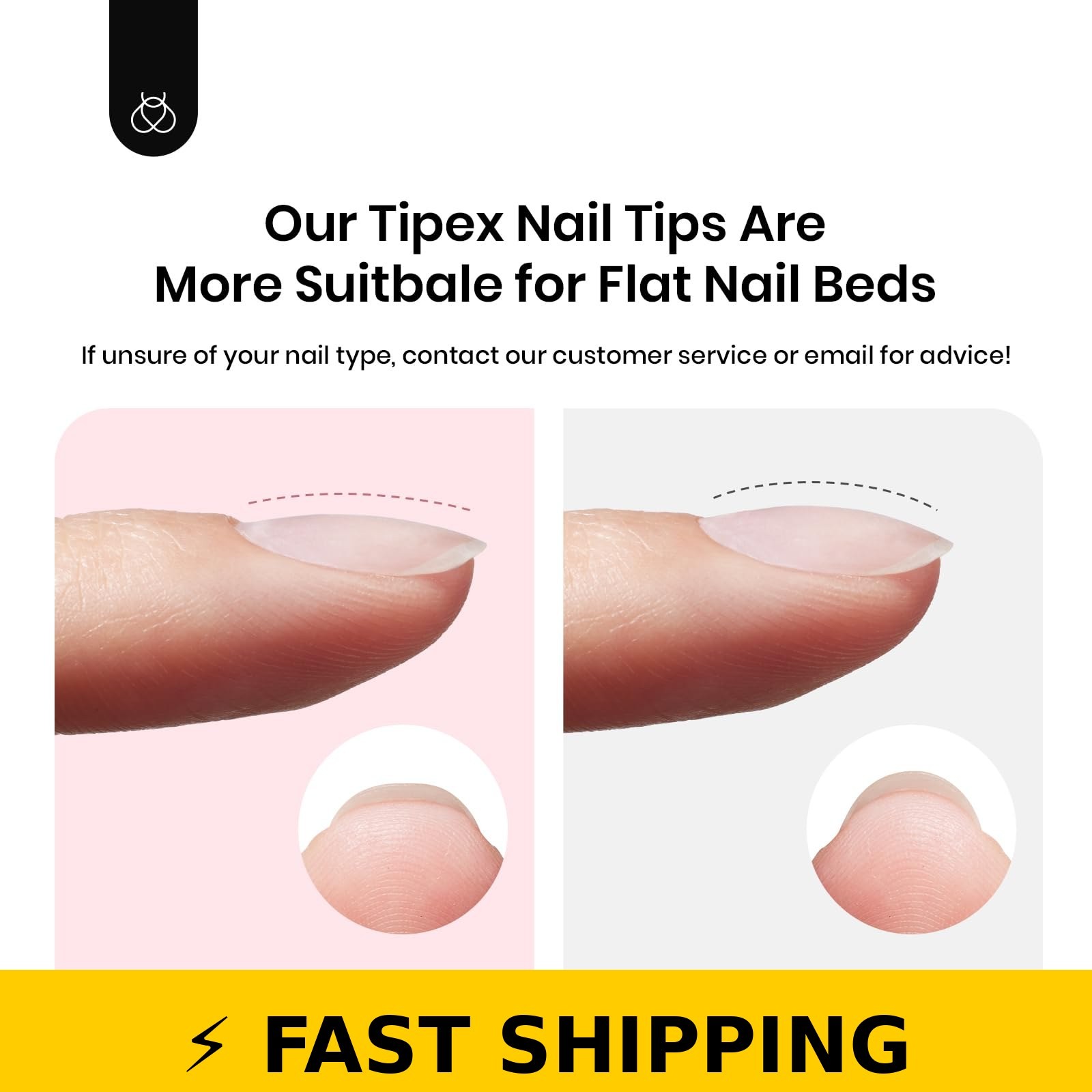 Beetles Nail Tips Medium Stiletto 192pcs No Builder Gel Required