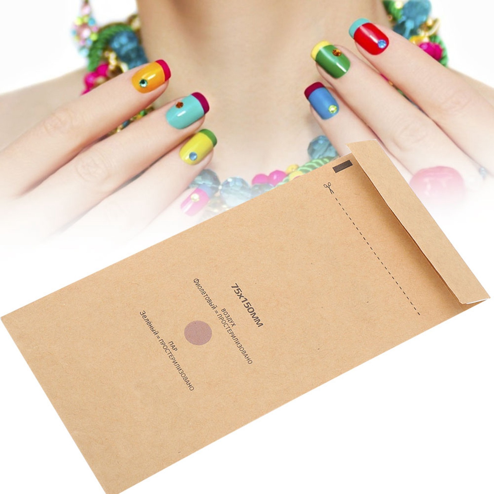 100Pcs Disinfection Pouch Safe And Lightweight For Nail Tools Easy To Use