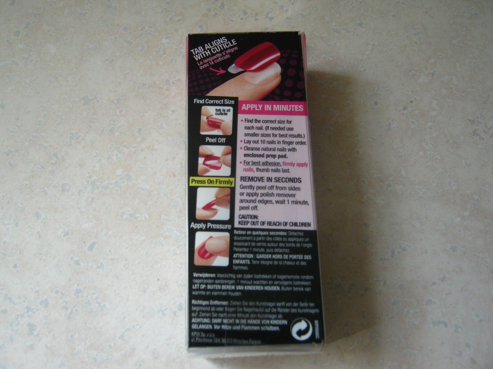 1 Impress SPACE CADET Press-On 24 Nails Leopard Snake Skin Black Gold in Bottle