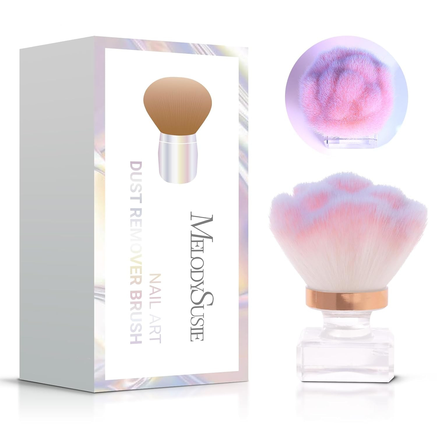 Melodysusie Nail Art Dusting Brush,Dust Collector Brush, Blush Brush, Boose Powd